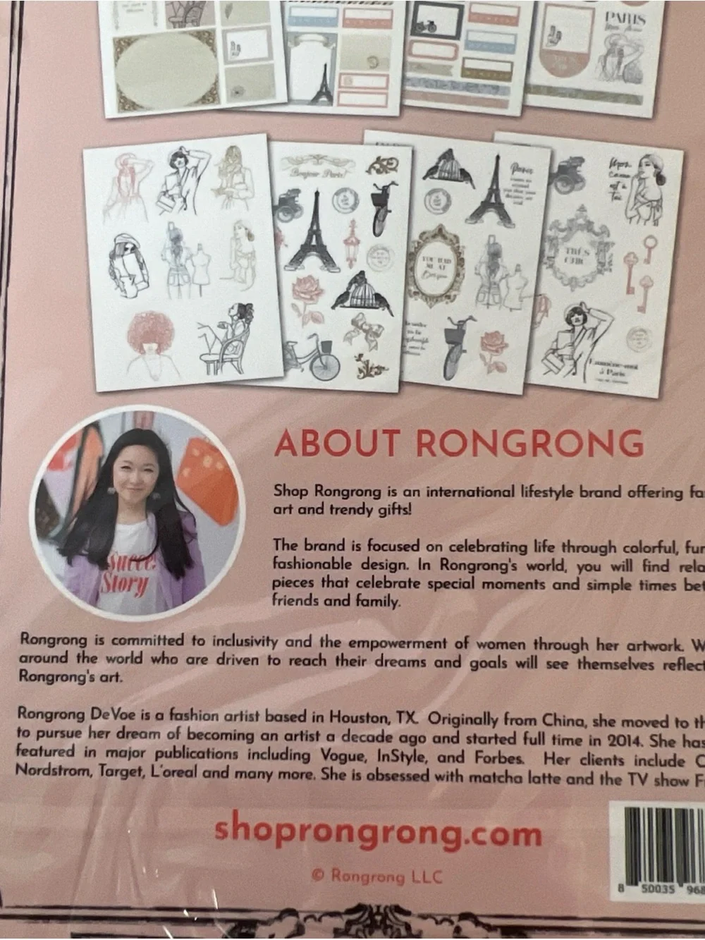 Rongrong Enchante Vintage Paris Inspired Planner Stickers 8 Pages
